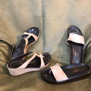 Two pairs of Donald Pliner wedge sandals